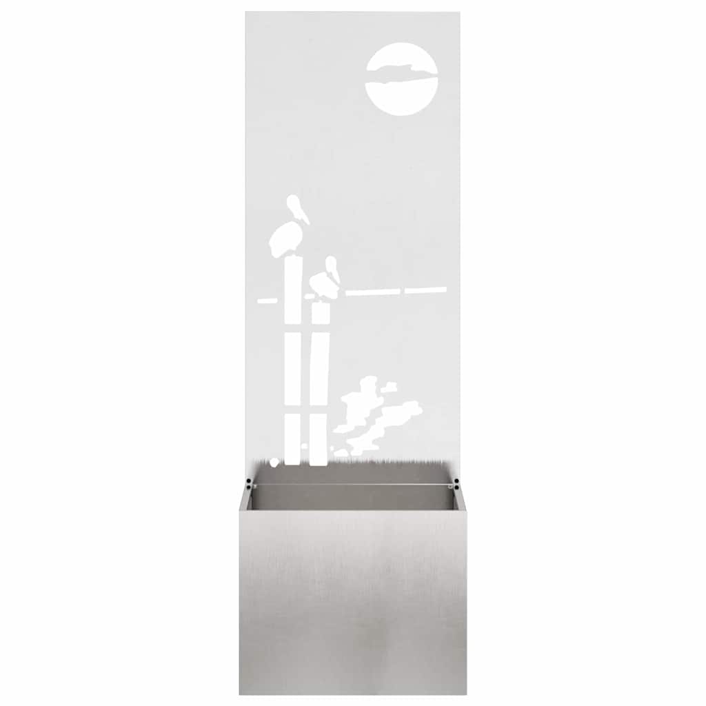 Garden Planter with Decorative Panel Sliver 50 x 140 cm