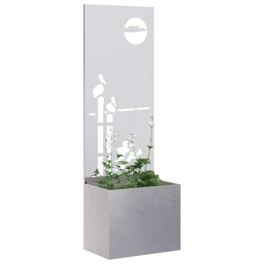 Garden Planter with Decorative Panel Sliver 50 x 140 cm