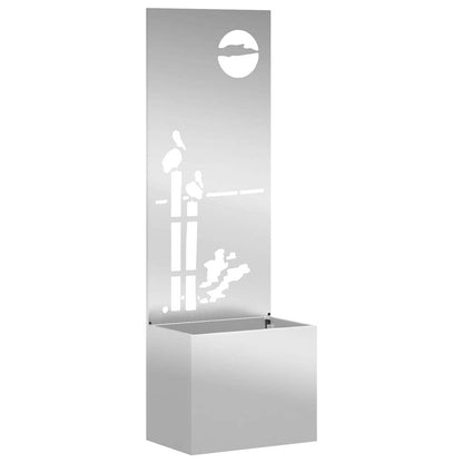 Garden Privacy Screen Silver 50 x 140 cm Galvanised steel