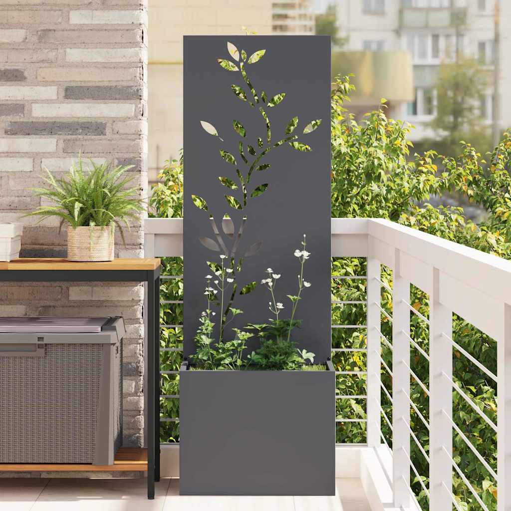 Garden Privacy Screen Anthracite 50 x 140 cm Cold-rolled steel