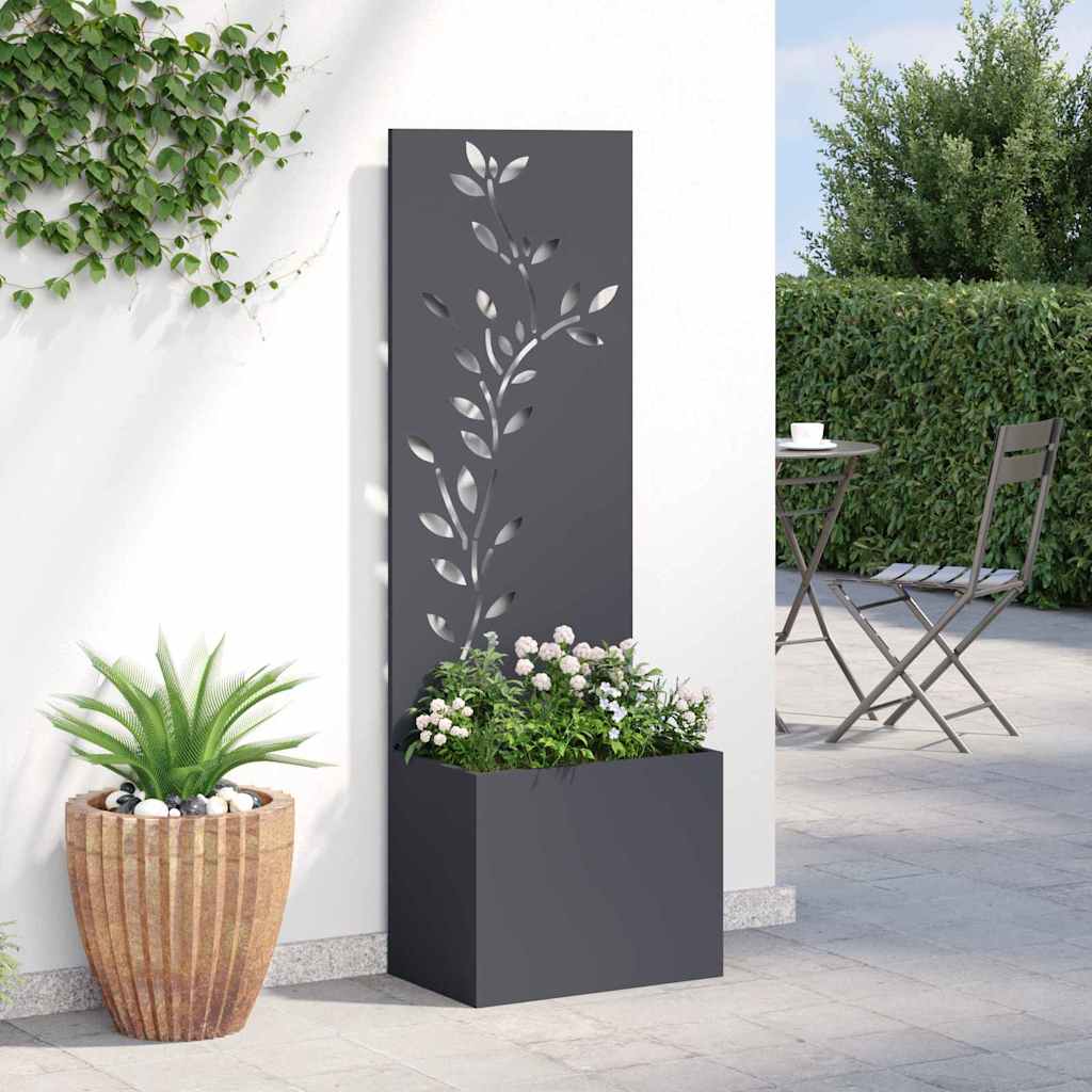 Garden Privacy Screen Anthracite 50 x 140 cm Cold-rolled steel