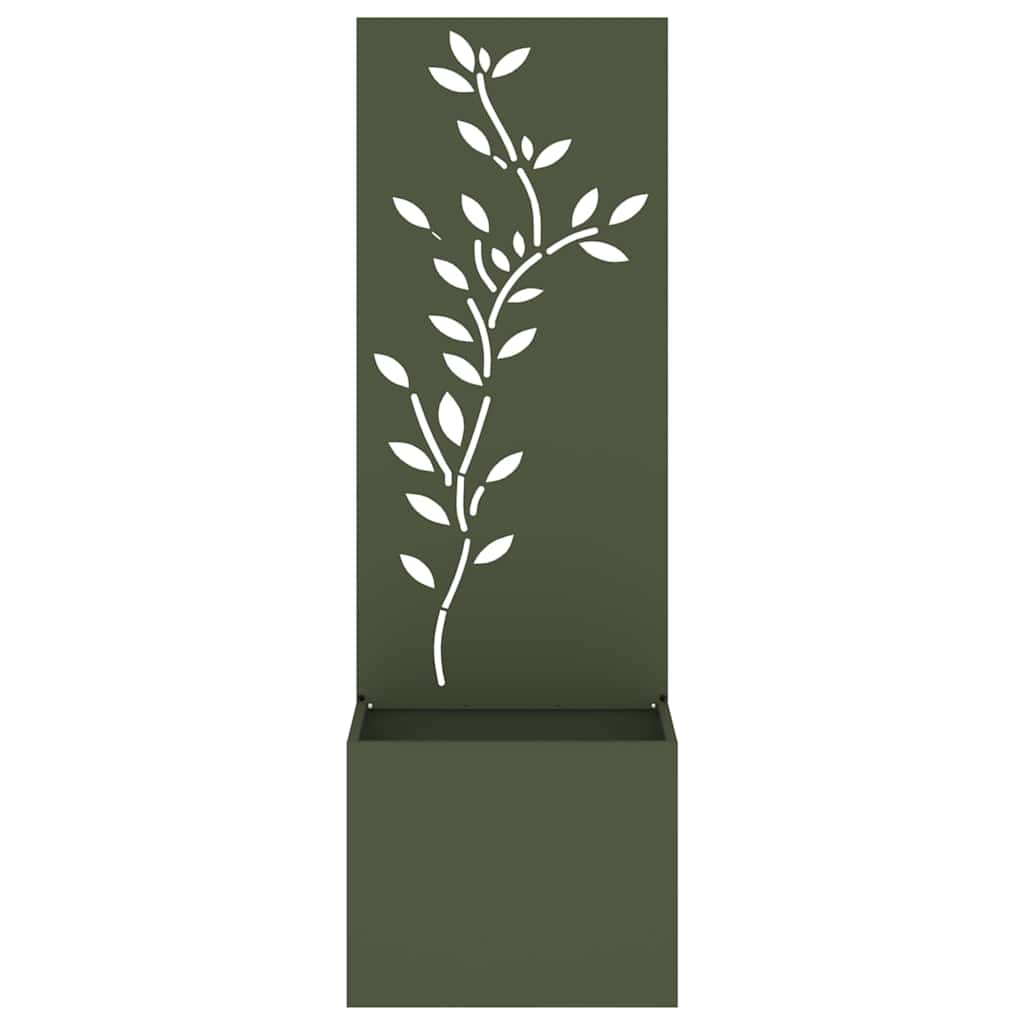 Garden Privacy Screen Olive green 50 x 140 cm Cold-rolled steel