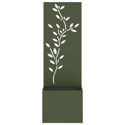 Garden Privacy Screen Olive green 50 x 140 cm Cold-rolled steel