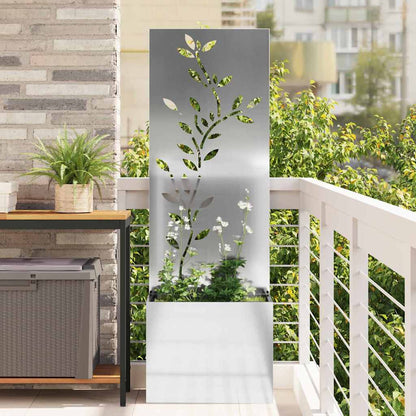 Garden Privacy Screen Silver 50 x 140 cm Galvanised steel