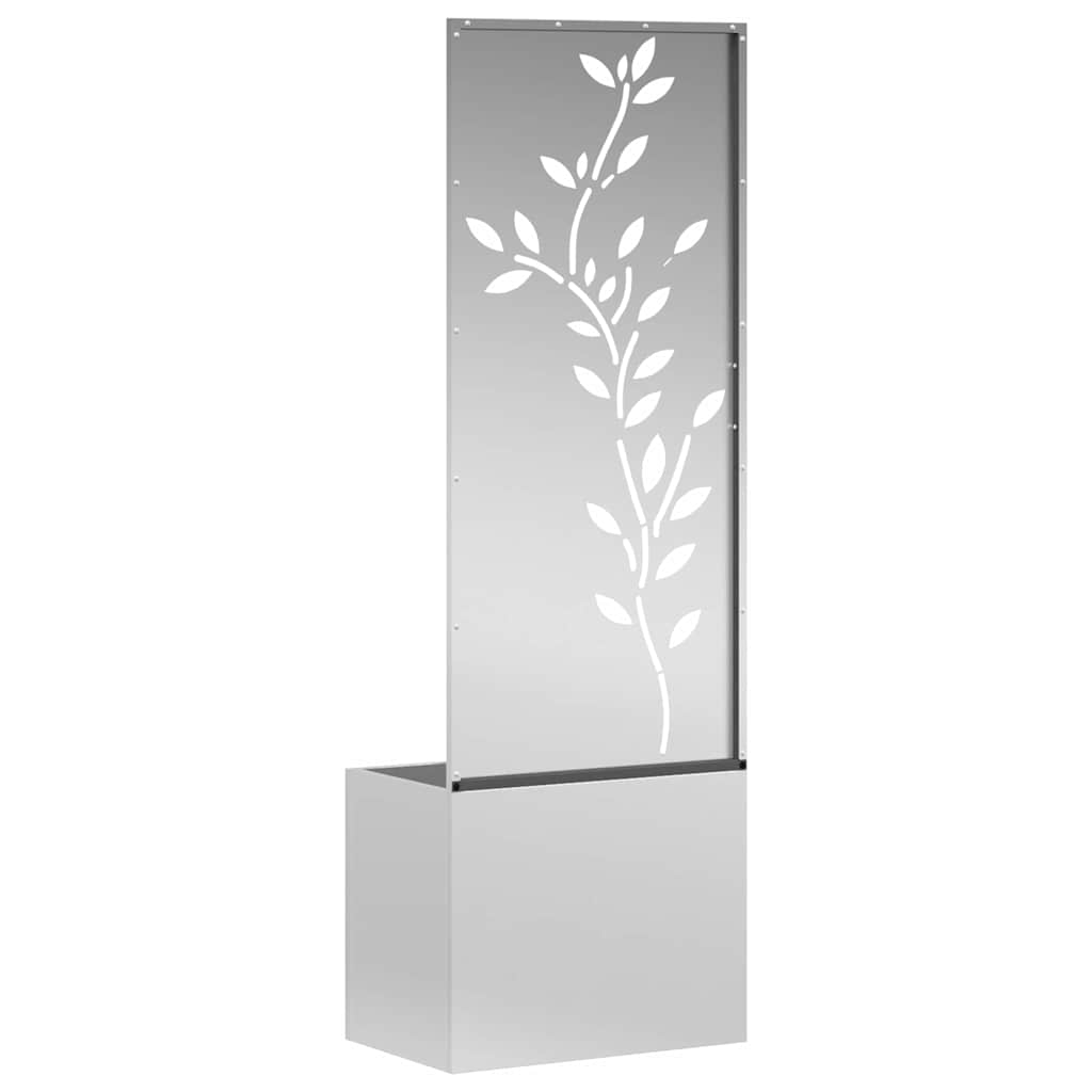 Garden Privacy Screen Silver 50 x 140 cm Galvanised steel