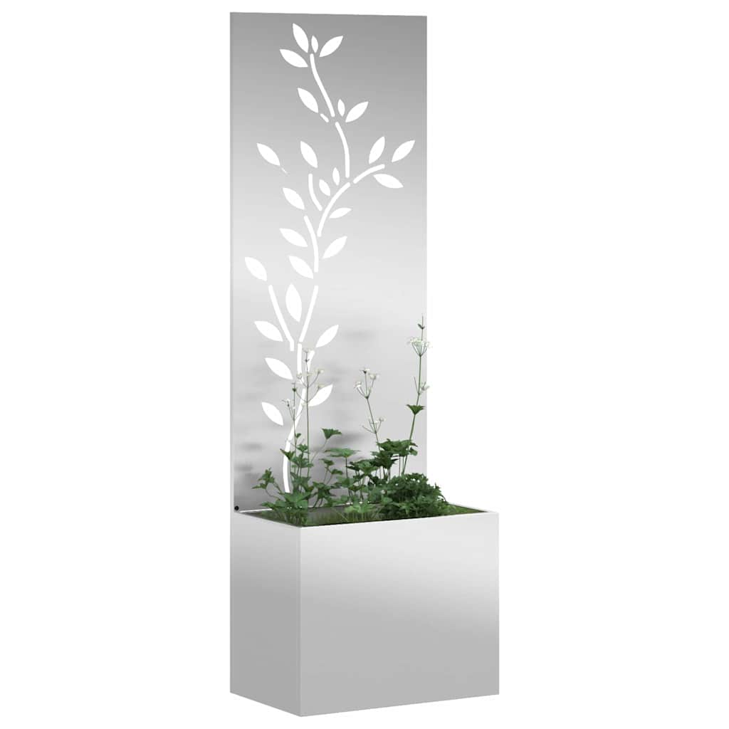 Garden Privacy Screen Silver 50 x 140 cm Galvanised steel