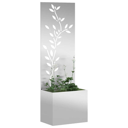 Garden Privacy Screen Silver 50 x 140 cm Galvanised steel