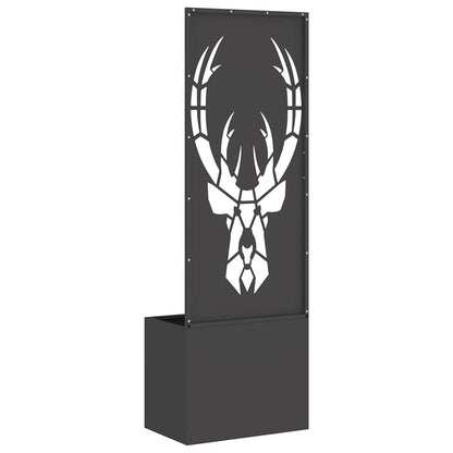 Garden Privacy Screen Black 50 x 140 cm Cold-rolled steel