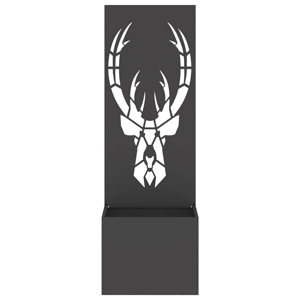 Garden Privacy Screen Black 50 x 140 cm Cold-rolled steel