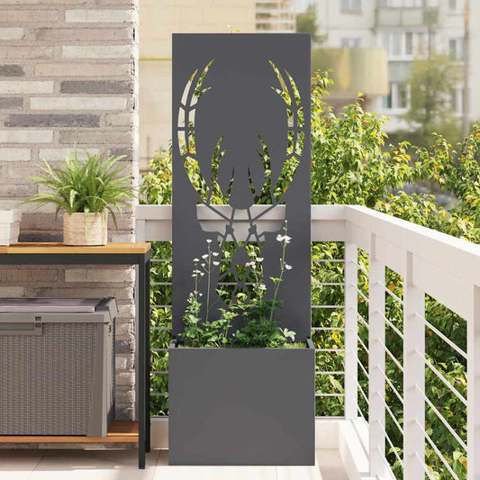Garden Privacy Screen Anthracite 50 x 140 cm Cold-rolled steel