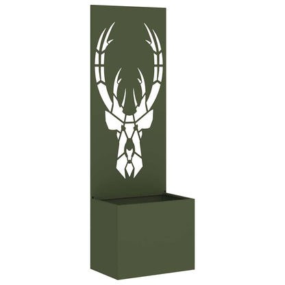 Garden Privacy Screen Olive green 50 x 140 cm Cold-rolled steel