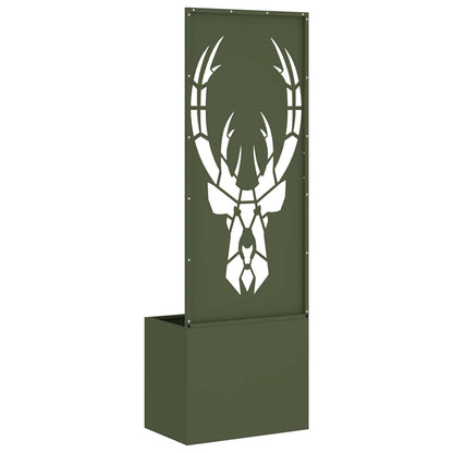 Garden Privacy Screen Olive green 50 x 140 cm Cold-rolled steel