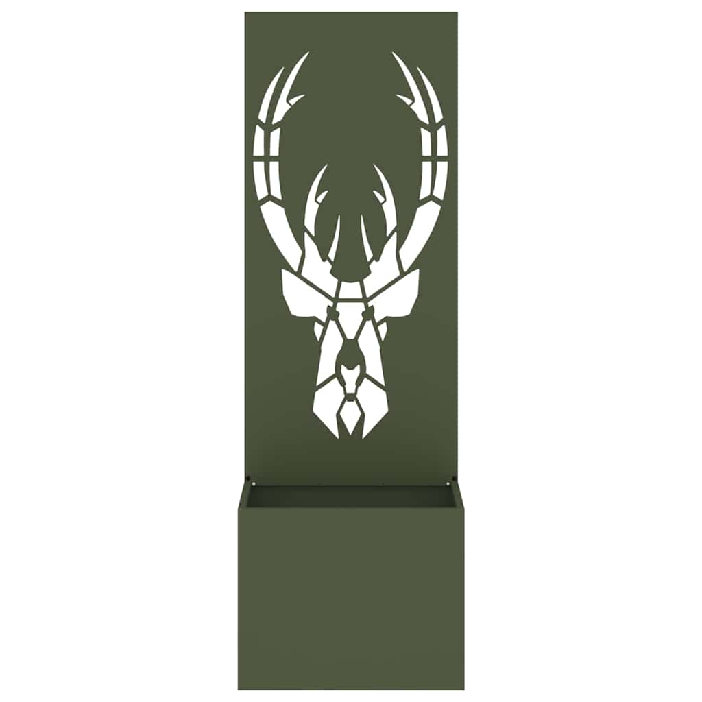 Garden Privacy Screen Olive green 50 x 140 cm Cold-rolled steel