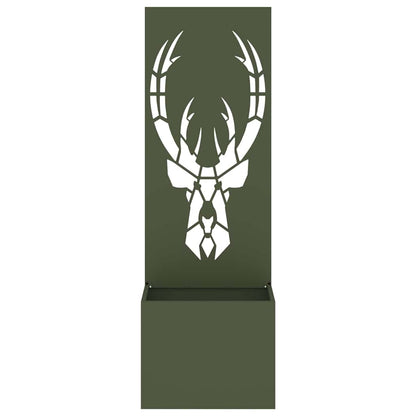 Garden Privacy Screen Olive green 50 x 140 cm Cold-rolled steel