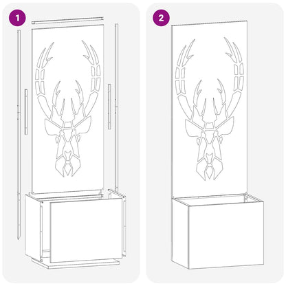 Garden Privacy Screen Sliver 50 x 140 cm Stainless steel