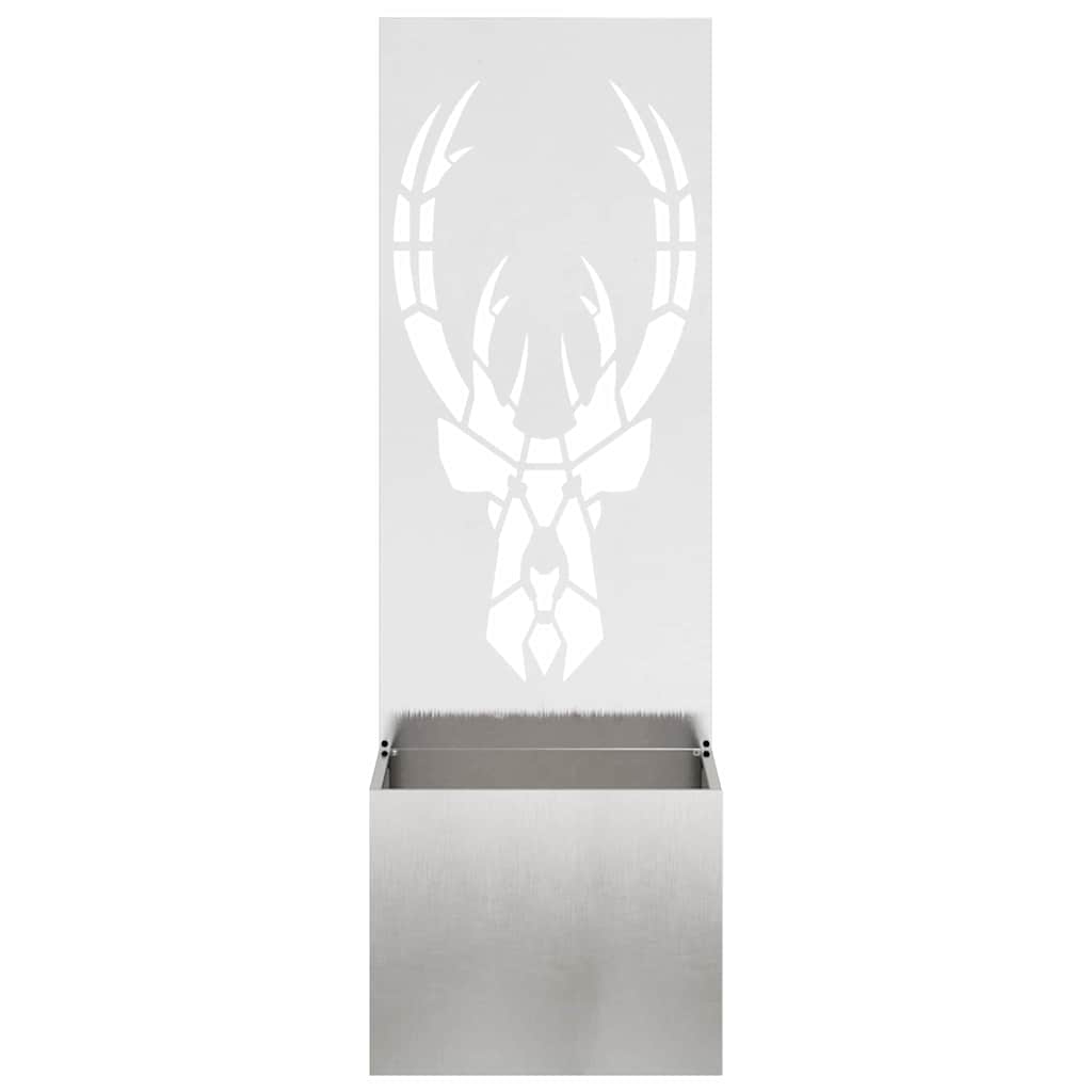 Garden Privacy Screen Sliver 50 x 140 cm Stainless steel