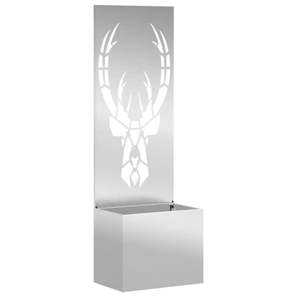 Garden Privacy Screen Silver 50 x 140 cm Galvanised steel