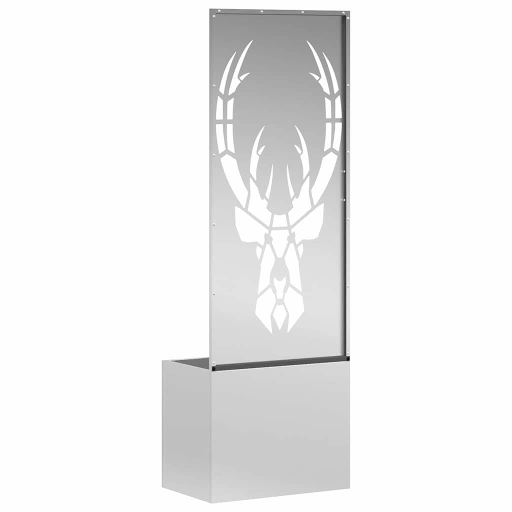 Garden Privacy Screen Silver 50 x 140 cm Galvanised steel