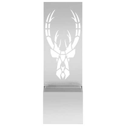 Garden Privacy Screen Silver 50 x 140 cm Galvanised steel