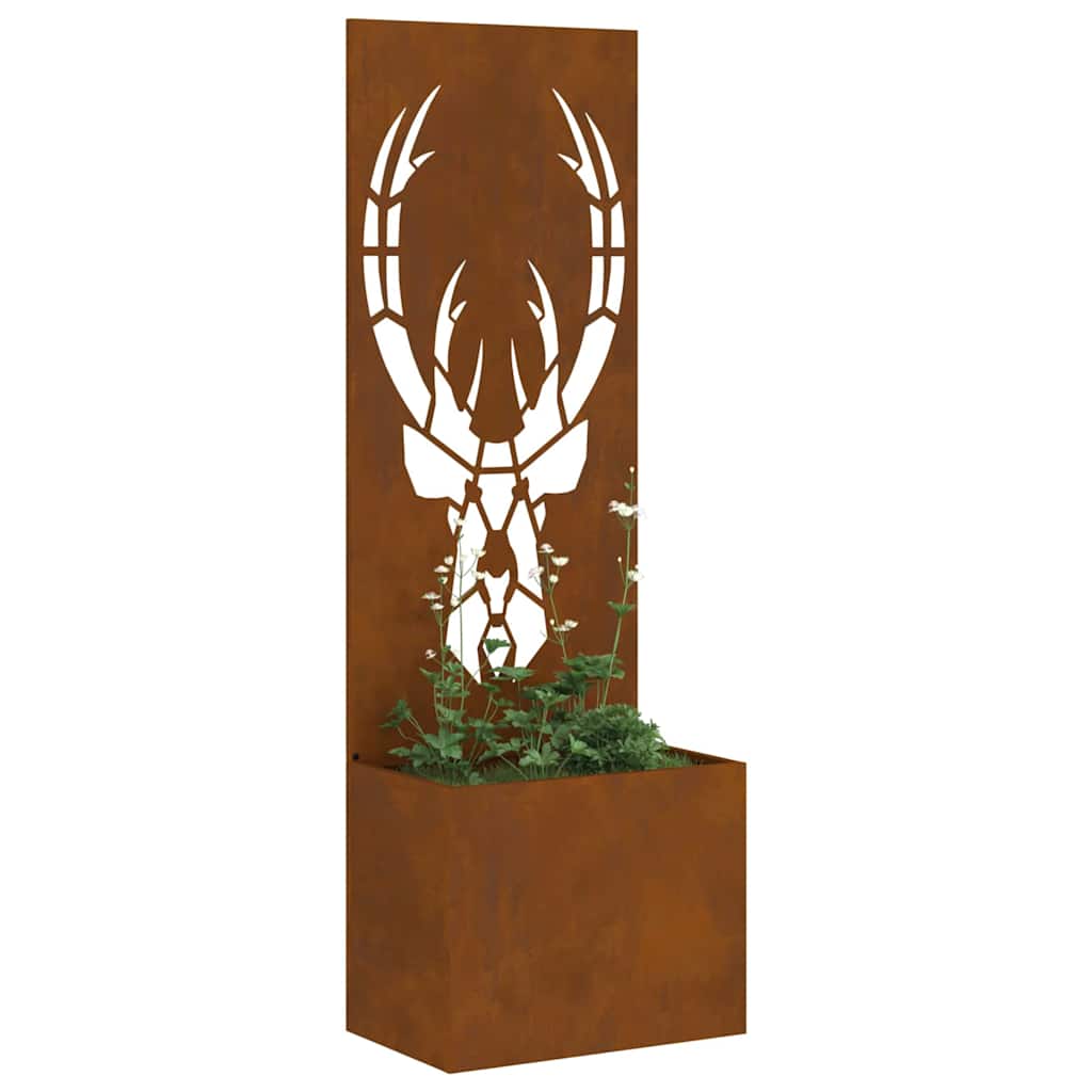 Garden Privacy Screen Rusty 50 x 140 cm Weathering steel