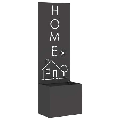 Garden Privacy Screen Black 50 x 140 cm Cold-rolled steel