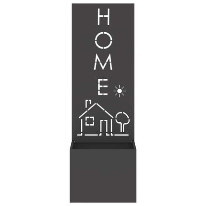 Garden Privacy Screen Black 50 x 140 cm Cold-rolled steel