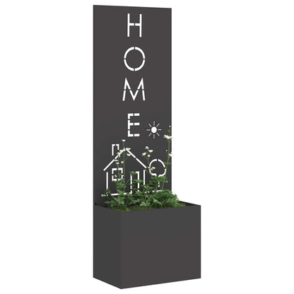 Garden Privacy Screen Black 50 x 140 cm Cold-rolled steel