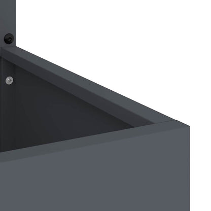 Garden Planter with Decorative Panel Anthracite 50 x 140 cm