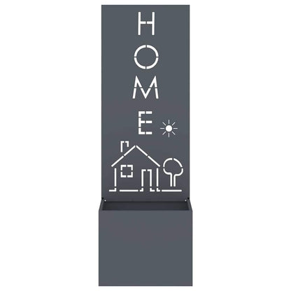 Garden Planter with Decorative Panel Anthracite 50 x 140 cm
