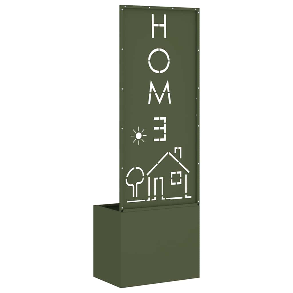 Garden Privacy Screen Olive green 50 x 140 cm Cold-rolled steel