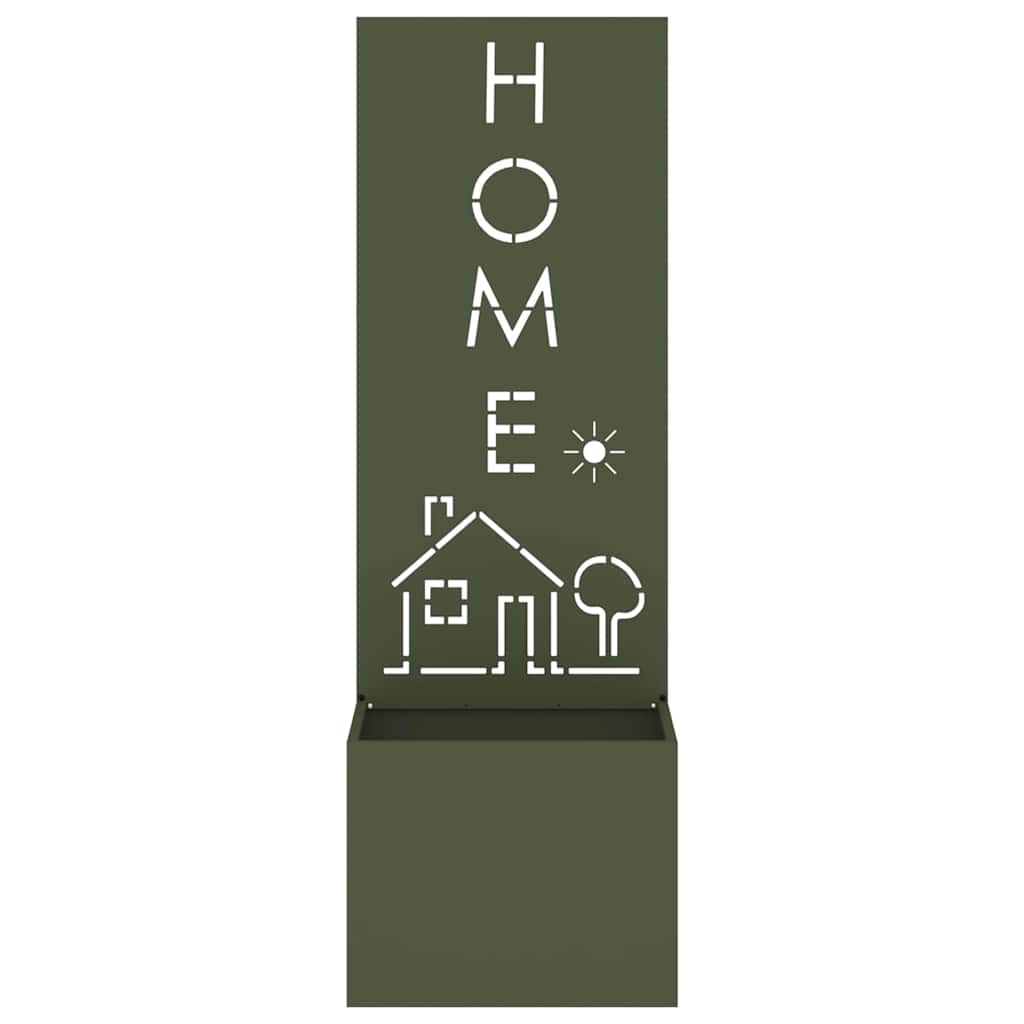 Garden Privacy Screen Olive green 50 x 140 cm Cold-rolled steel