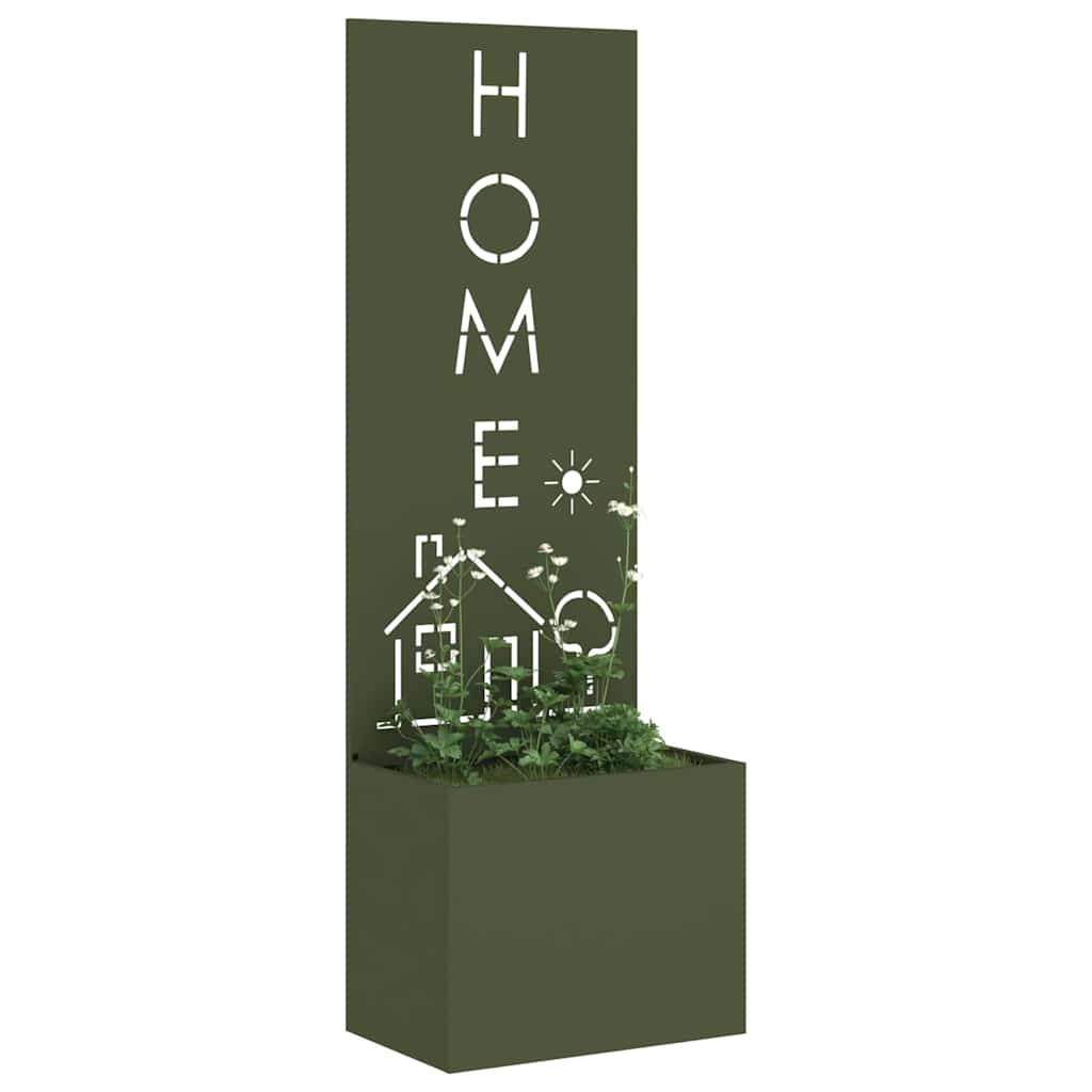 Garden Privacy Screen Olive green 50 x 140 cm Cold-rolled steel