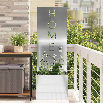 Garden Privacy Screen Silver 50 x 140 cm Galvanised steel