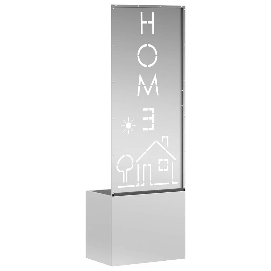 Garden Privacy Screen Silver 50 x 140 cm Galvanised steel