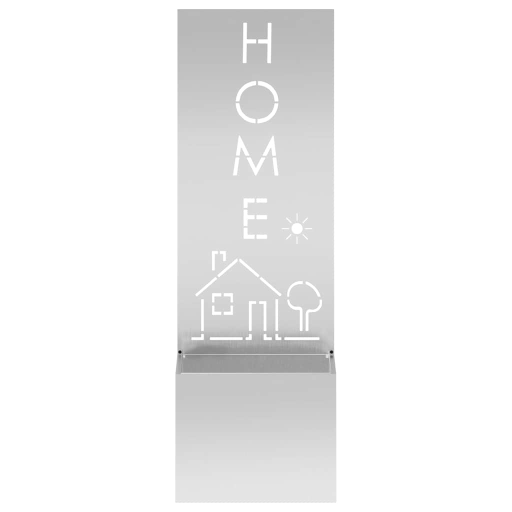 Garden Privacy Screen Silver 50 x 140 cm Galvanised steel