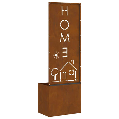 Garden Privacy Screen Rusty 50 x 140 cm Weathering steel