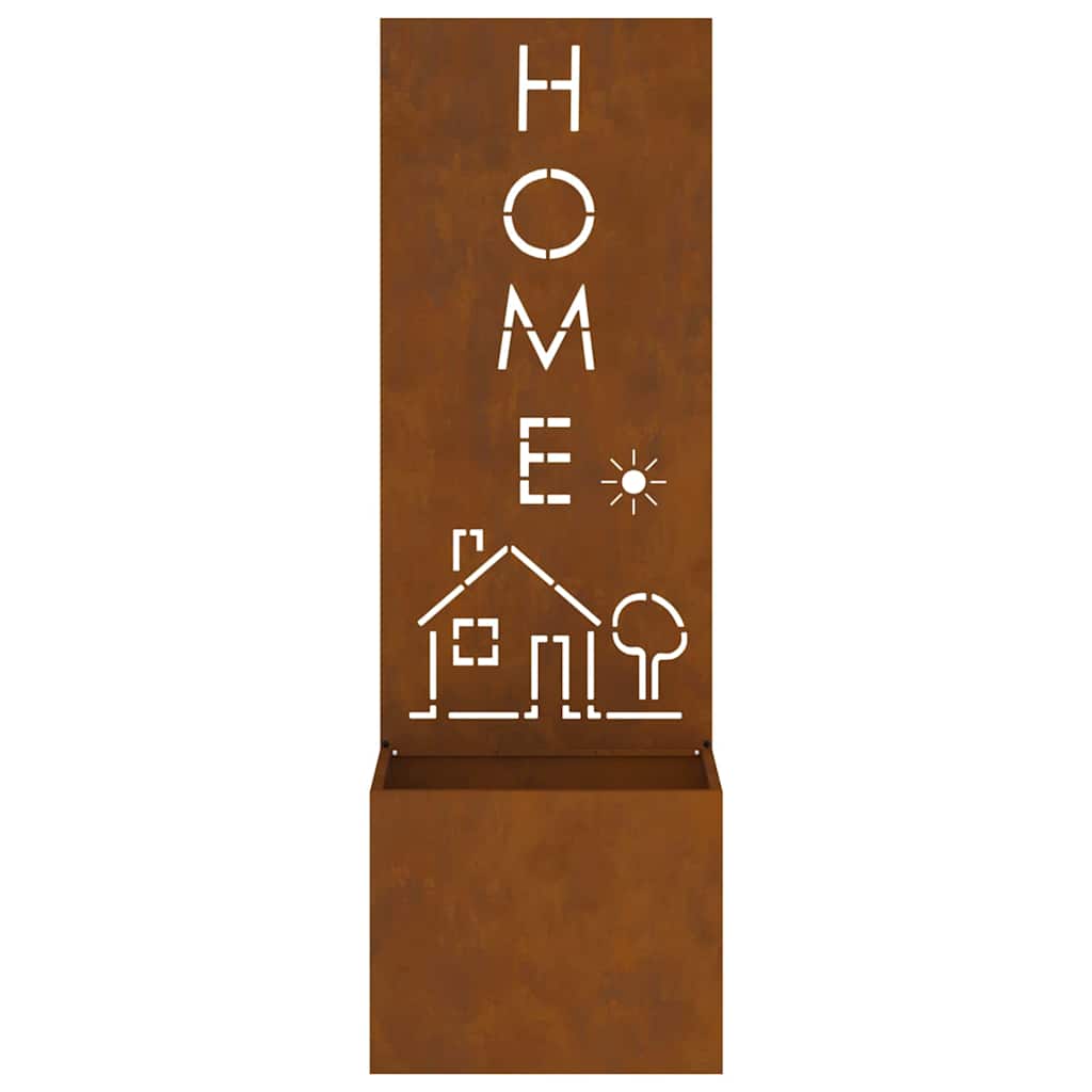 Garden Privacy Screen Rusty 50 x 140 cm Weathering steel