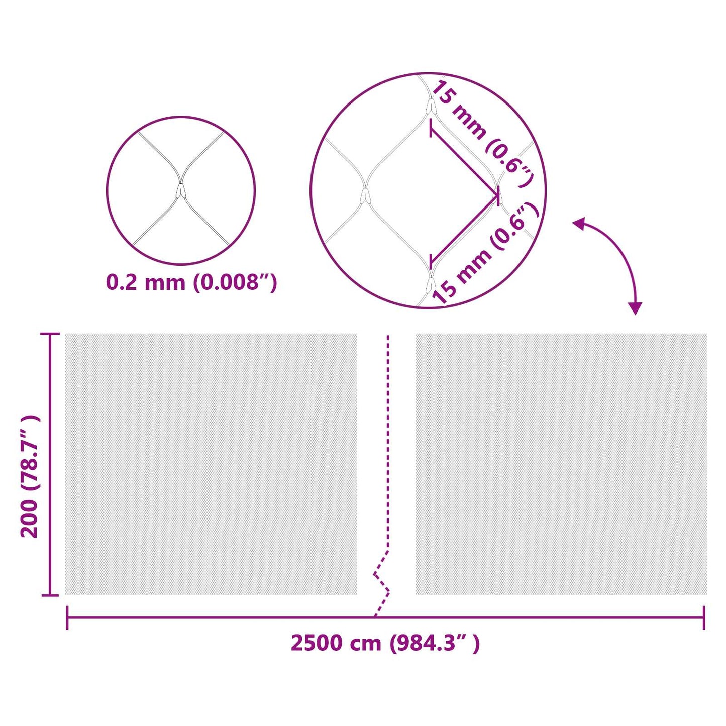 Bird Protection Net Green 2 x 25 m HDPE