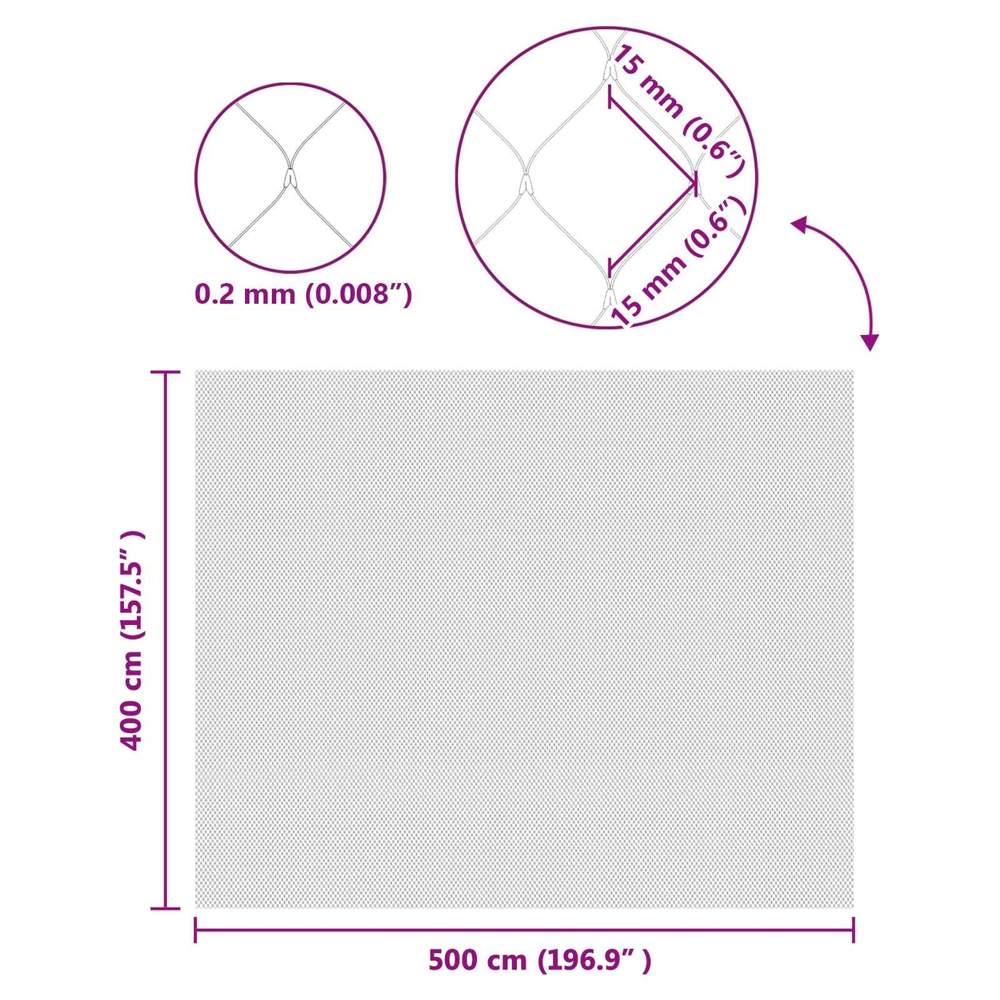 Bird Protection Net Green 4 x 5 m HDPE
