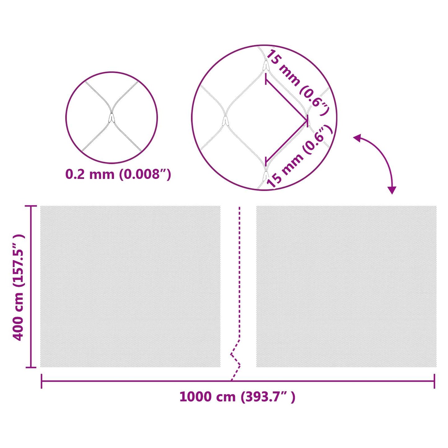 Bird Protection Net Green 4 x 10 m HDPE