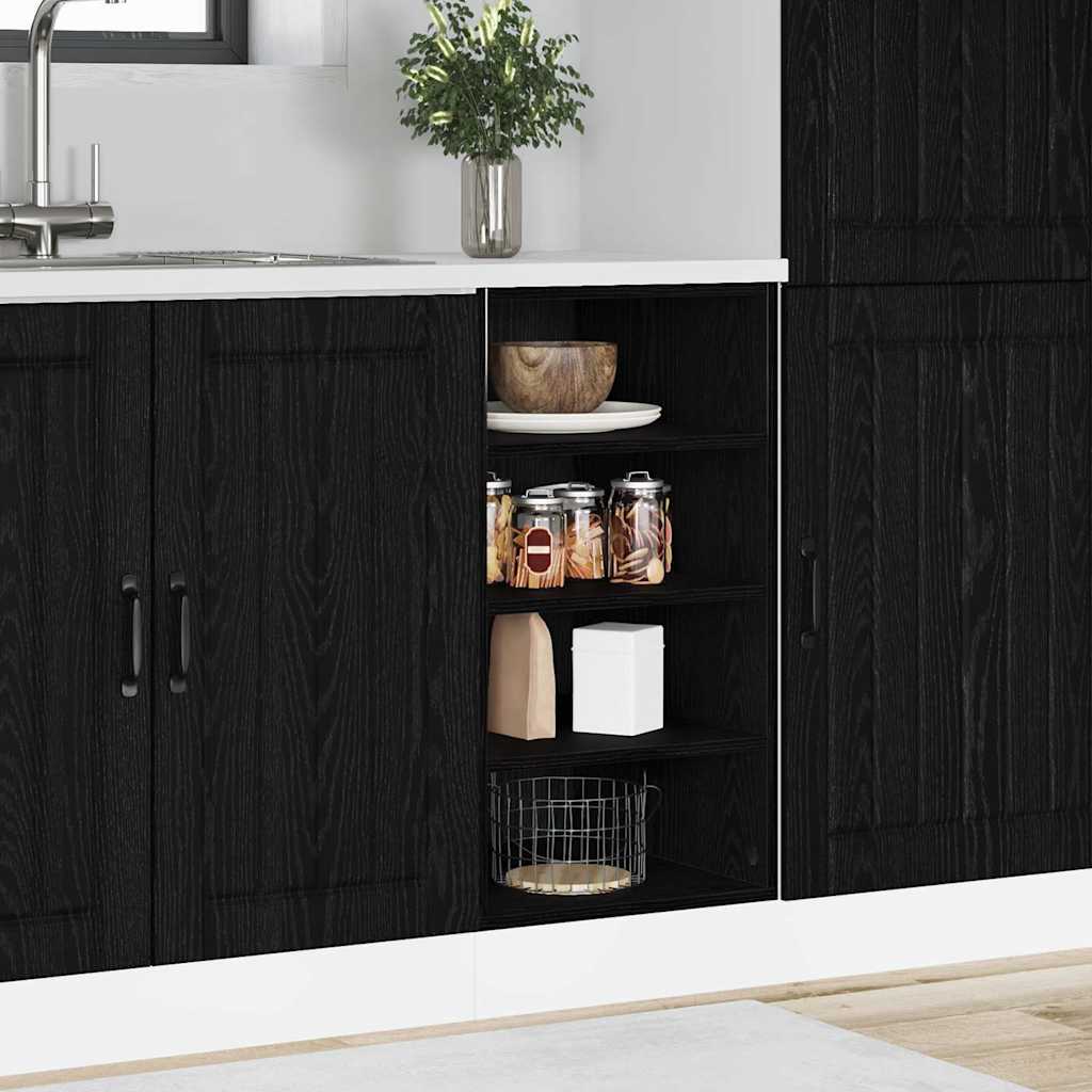 Kitchen Base Cabinet Riga Black oak 40 x 44.5 x 81.5 cm