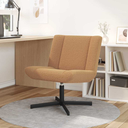 Swivel Chair Beige 63 x 75 x 76 cm Fabric