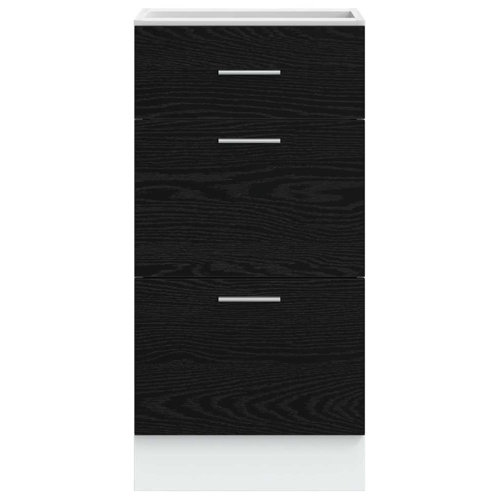 Kitchen Base Cabinet Riga Black Oak 40 x 46 x 81.5 cm