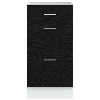 Kitchen Base Cabinet Riga Black Oak 40 x 46 x 81.5 cm