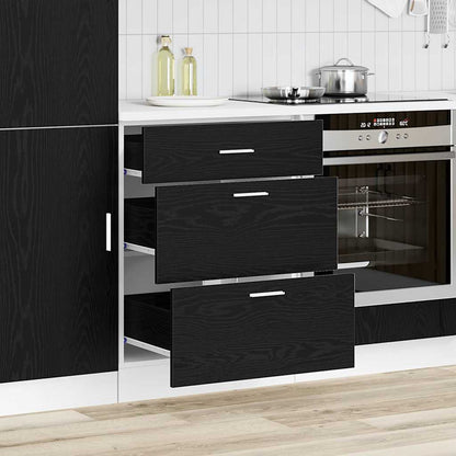 Kitchen Base Cabinet Riga Black Oak 60 x 46 x 81.5 cm