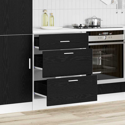 Kitchen Base Cabinet Riga Black Oak 60 x 46 x 81.5 cm