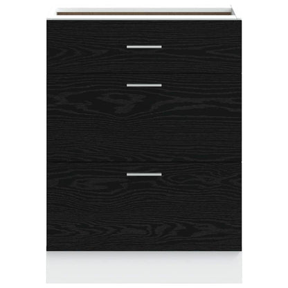 Kitchen Base Cabinet Riga Black Oak 60 x 46 x 81.5 cm
