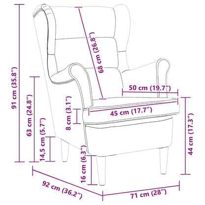 Armchair Black 71 x 92 x 91 cm Velvet