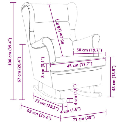 Rocking Chair 71 x 92 x 100 cm 100%polyester Plywood