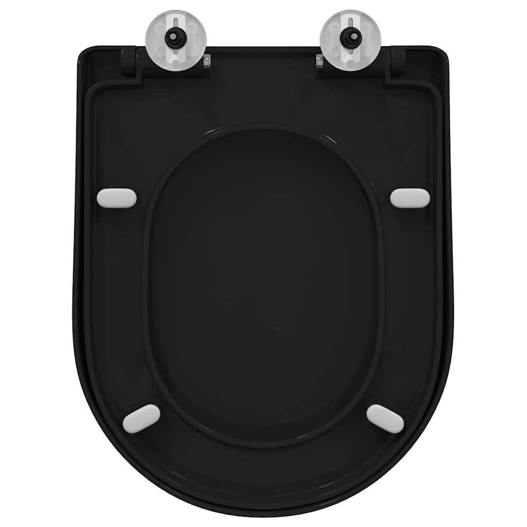 Toilet suitable for Seat Black 48 x 36.5 x 4.5 cm Polypropylene